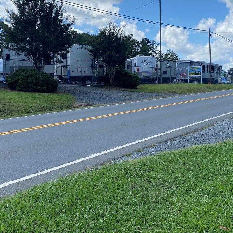 Parked Rvs By Road